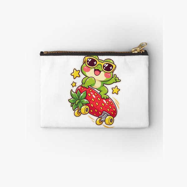 Item preview, Frog Skater Strawberry designed and sold by StickyJoyStudio.
