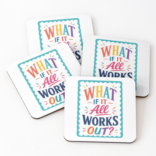Item preview, What If It All Works Out? Motivational Quote Optimism Inspiration designed and sold by RetroMini2026.