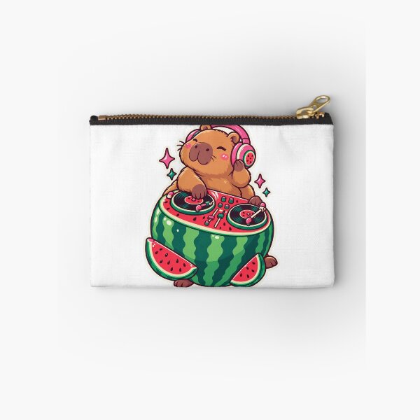 Item preview, Capybara DJ Watermelon designed and sold by StickyJoyStudio.