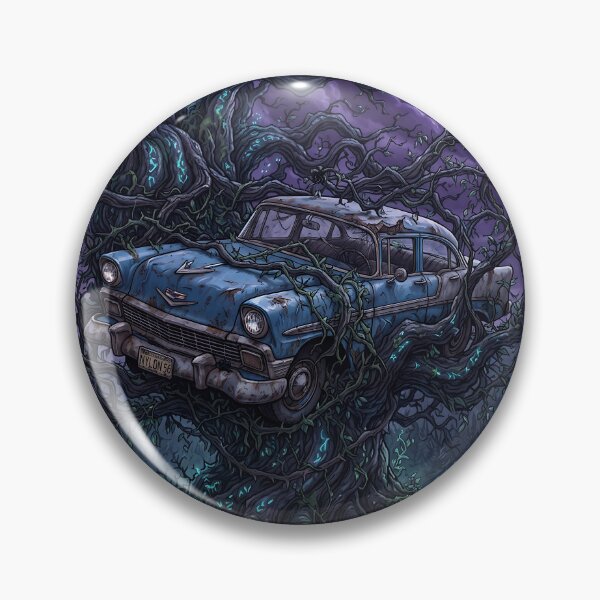 Item preview, Flying Blue Car in Enchanted Whomping Willow Tree - Magical Fantasy Art designed and sold by KreonaTime.