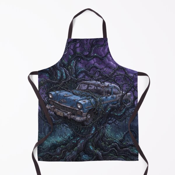 Item preview, Flying Blue Car in Enchanted Whomping Willow Tree - Magical Fantasy Art designed and sold by KreonaTime.