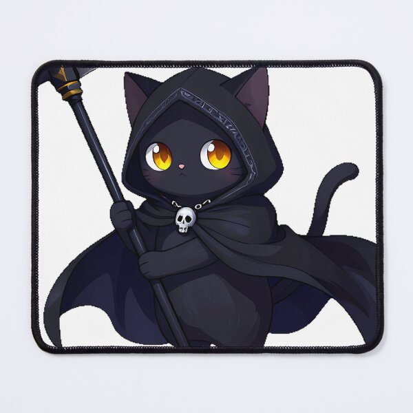 Item preview, Black Cat Reaper with Scythe designed and sold by IllumeInk.