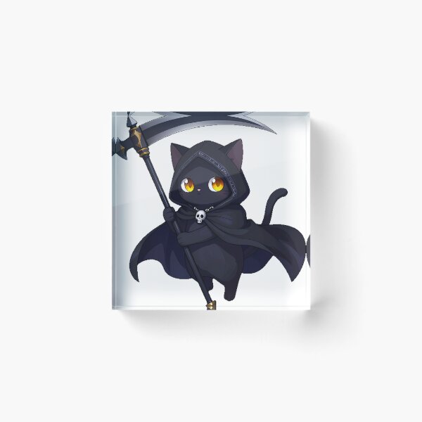 Item preview, Black Cat Reaper with Scythe designed and sold by IllumeInk.