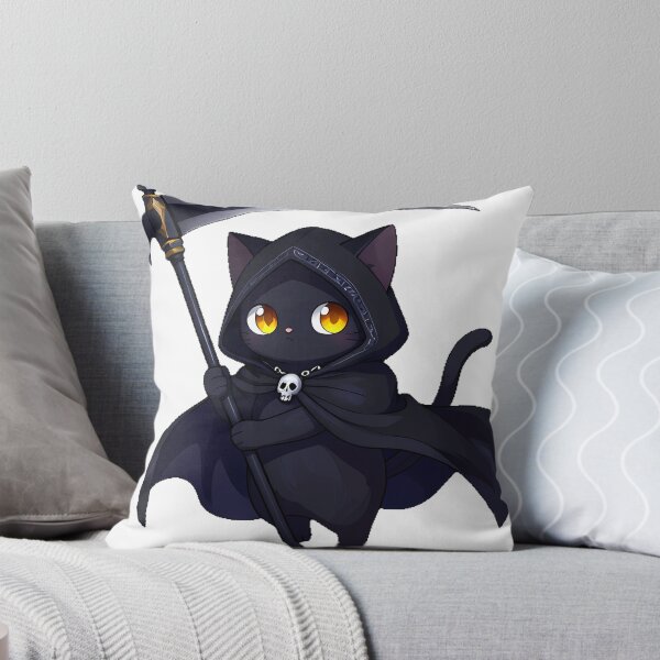 Item preview, Black Cat Reaper with Scythe designed and sold by IllumeInk.