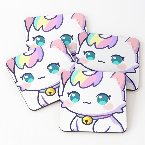 Item preview, Unicorn Kitten with Rainbow Collar designed and sold by pumsquare.