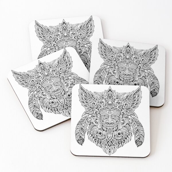 Item preview, Melanesian Ancestral Guardian – Pacific Line Art designed and sold by TribeAndTrend.