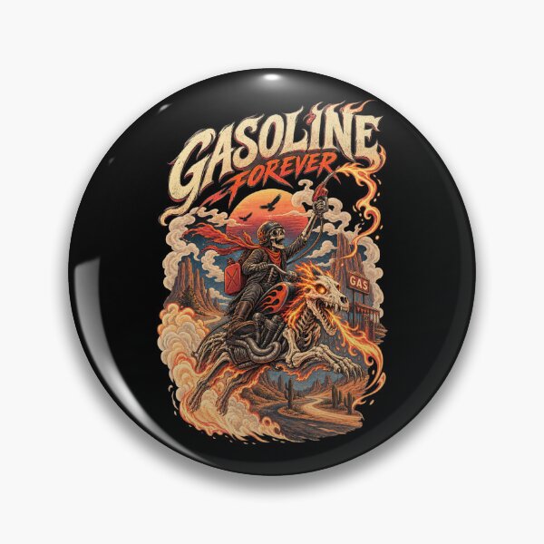 Item preview, Gasoline Forever – Vintage Skeleton Rider Fantasy designed and sold by creativebymateo.