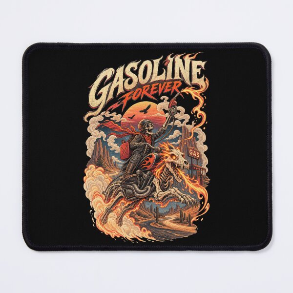 Item preview, Gasoline Forever – Vintage Skeleton Rider Fantasy designed and sold by creativebymateo.