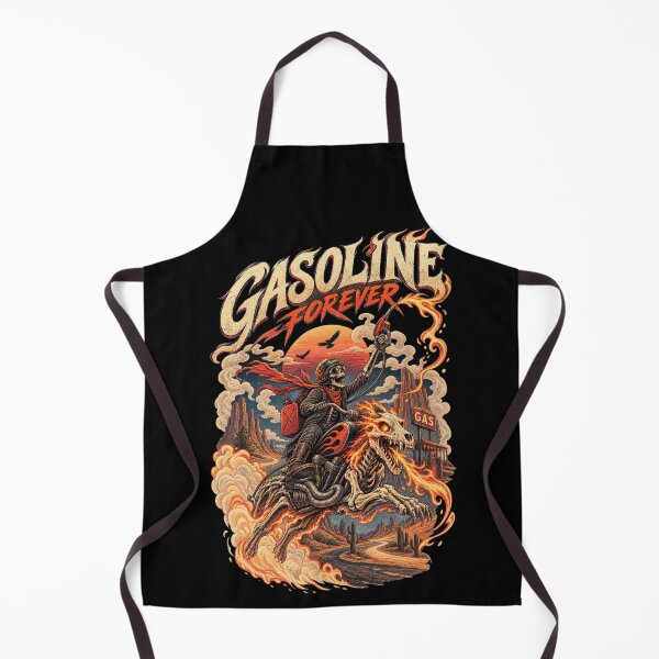 Item preview, Gasoline Forever – Vintage Skeleton Rider Fantasy designed and sold by creativebymateo.
