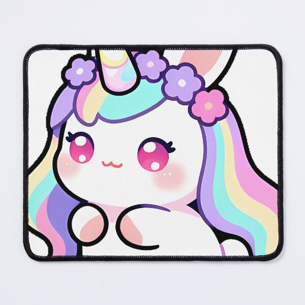 Item preview, Unicorn Bunny with Flower Crown designed and sold by pumsquare.