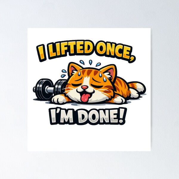 Item preview, Funny Gym Cat – Workout Complete, Nap Mode Activated - Sarcastic Gym Cat Lover Design designed and sold by AYACHI90.