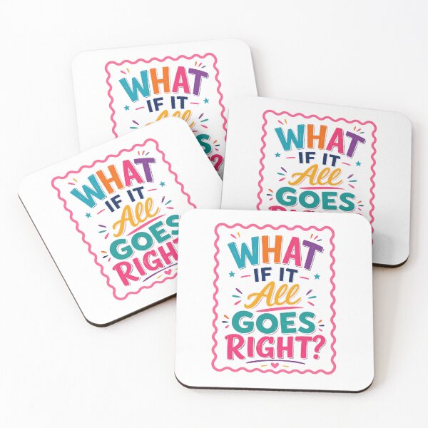 Item preview, What If It All Goes Right? Motivational Positive Inspirational Optimism Quote designed and sold by RetroMini2026.