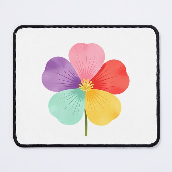 Item preview, Rainbow 5-Petal Flower — Colorful Floral Art designed and sold by Bondingbonding.