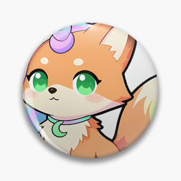 Item preview, Unicorn Fox Cub with Moon Necklace designed and sold by pumsquare.