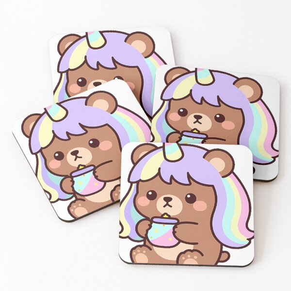 Item preview, Unicorn Bear Cub with Honey Star Jar designed and sold by pumsquare.