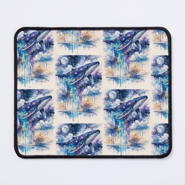 Item preview, Cosmic Whale Starry Night Watercolor Art designed and sold by Ink-verse-.