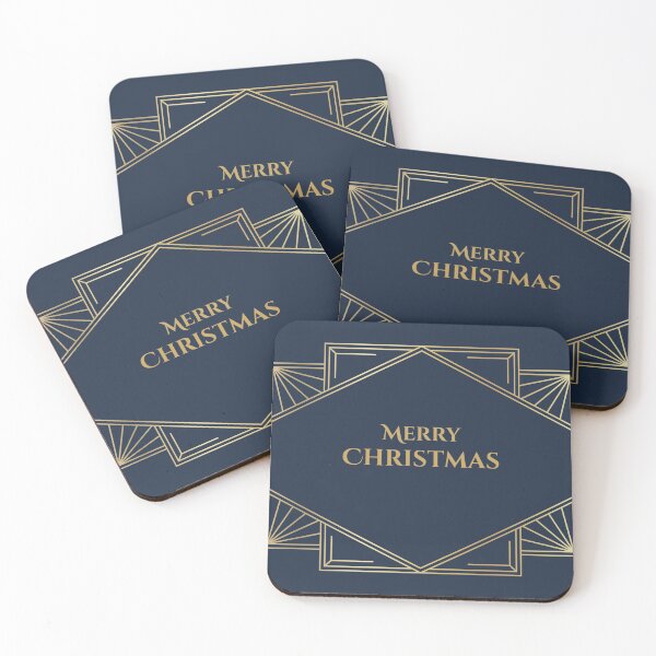Item preview, Art Deco Christmas – Elegant 1920s Navy Blue and Gold Geometric Christmas designed and sold by lisa-diver.