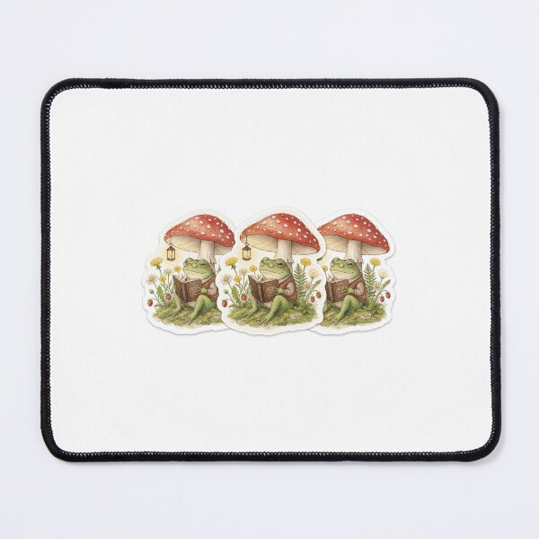 Item preview, Cottagecore Frog Reading Book Cute Floral Sticker designed and sold by Julia9632.