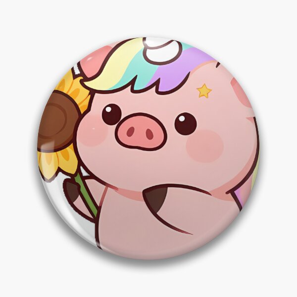 Item preview, Unicorn Piglet with Sunflower designed and sold by pumsquare.