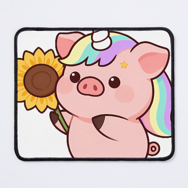 Item preview, Unicorn Piglet with Sunflower designed and sold by pumsquare.
