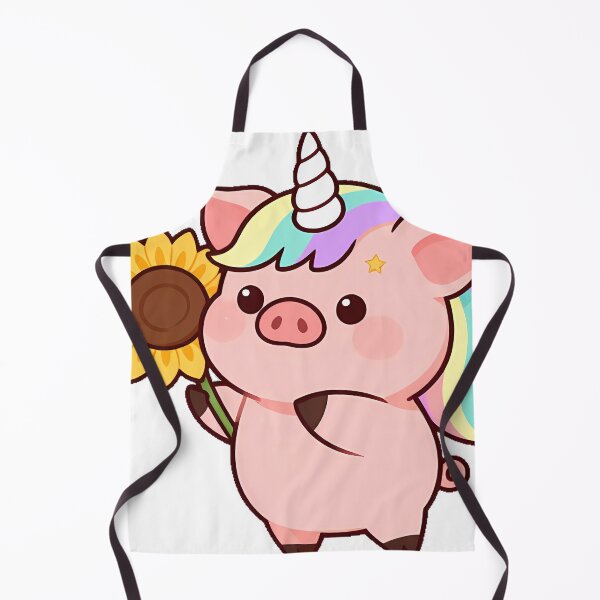 Item preview, Unicorn Piglet with Sunflower designed and sold by pumsquare.