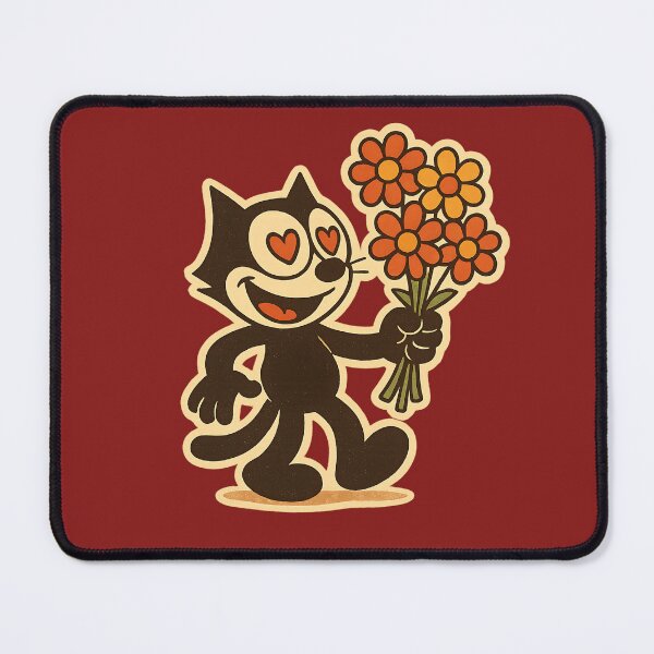 Item preview, CAT WITH FLOWERS IN LOVE VINTAGE ILLUSTRATION designed and sold by infinitearte.