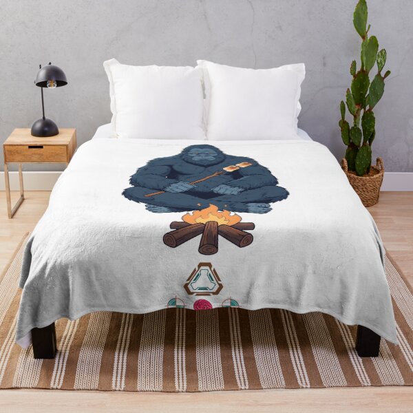Item preview, Bigfoot Roasting Marshmallows - Funny Sasquatch Camping Cryptid T-Shirt designed and sold by Whimsy Trail Co.