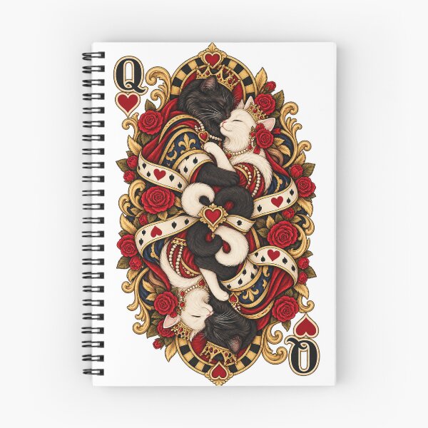 Item preview, Cat Lovers Queen of Hearts – Romantic Black and White Cats designed and sold by ChicClicker.