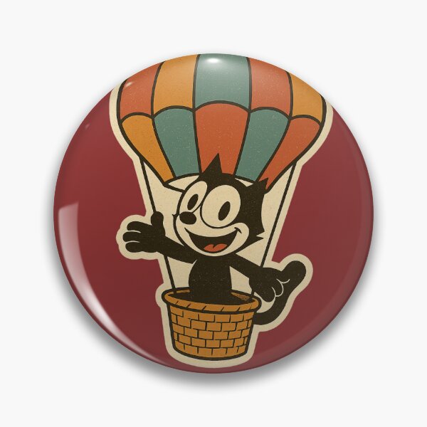Item preview, Vintage Cat on a Hot Air Balloon designed and sold by infinitearte.