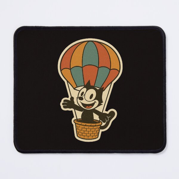 Item preview, Vintage Cat on a Hot Air Balloon designed and sold by infinitearte.