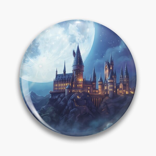 Item preview, Flying Car Soaring to Wizard Castle - Full Moon Fantasy Art designed and sold by KreonaTime.