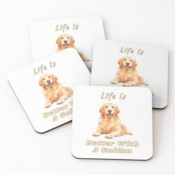 Item preview, Golden Retriever Life Quote Watercolour T-Shirt designed and sold by NatureUnleashed.