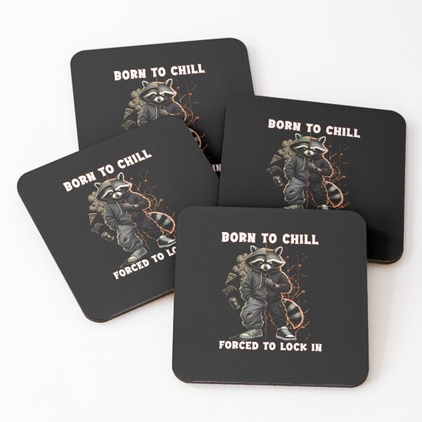Item preview, Born To Chill Forced To Lock In Trash Panda designed and sold by Creative-Sanc.