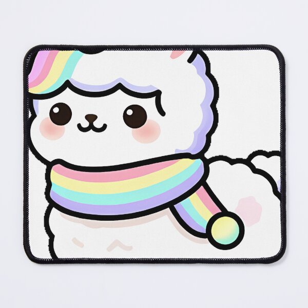 Item preview, Unicorn Alpaca with Rainbow Scarf designed and sold by pumsquare.