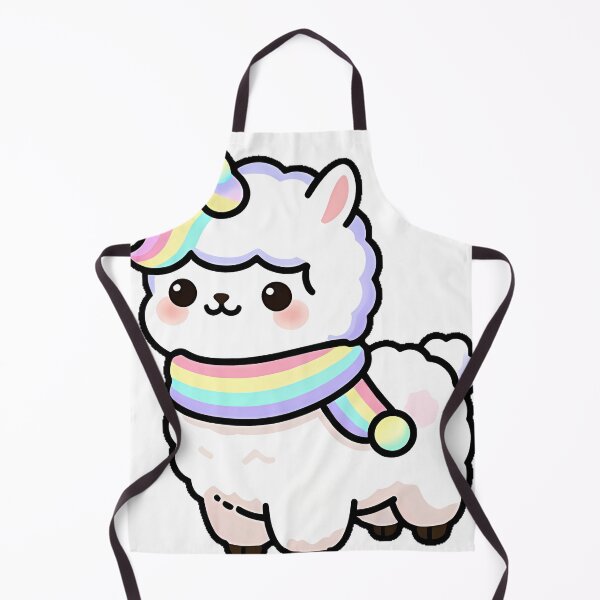 Item preview, Unicorn Alpaca with Rainbow Scarf designed and sold by pumsquare.