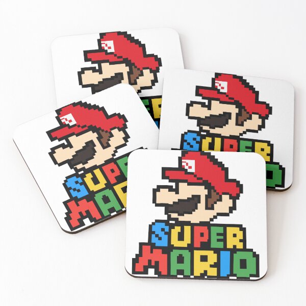 Item preview, Super Mario face pixel art  designed and sold by Shiningsticker8.