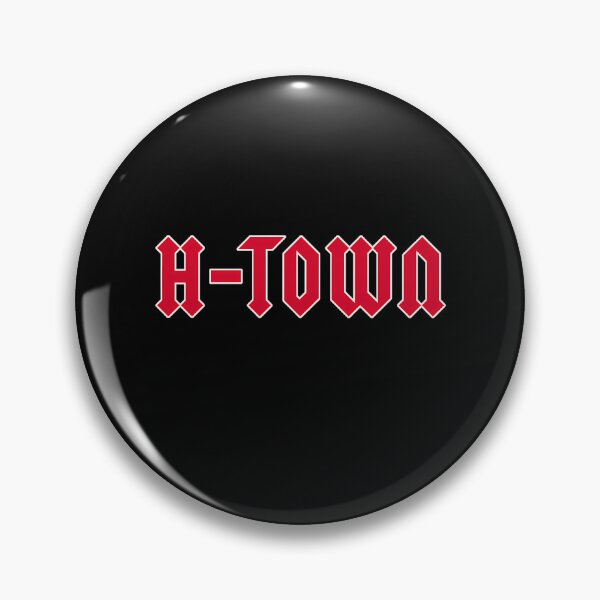 Item preview, H-Town Houston Red Gothic Typography designed and sold by Bright Idea Bazaar.
