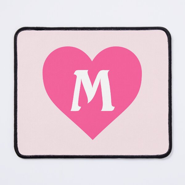 Item preview, Alphabet Letter M Pink Heart designed and sold by Jeallan Designs.