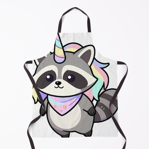 Item preview, Unicorn Raccoon with Star Bandana designed and sold by pumsquare.