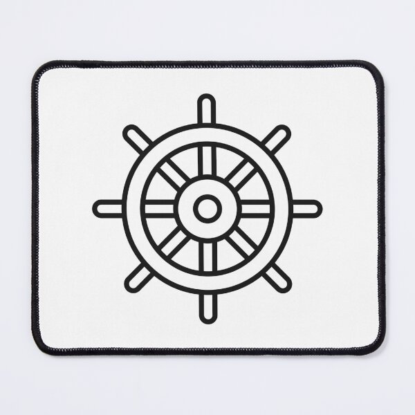 Item preview, Nautical Ship Wheel Line Art designed and sold by VectorForge Studio.