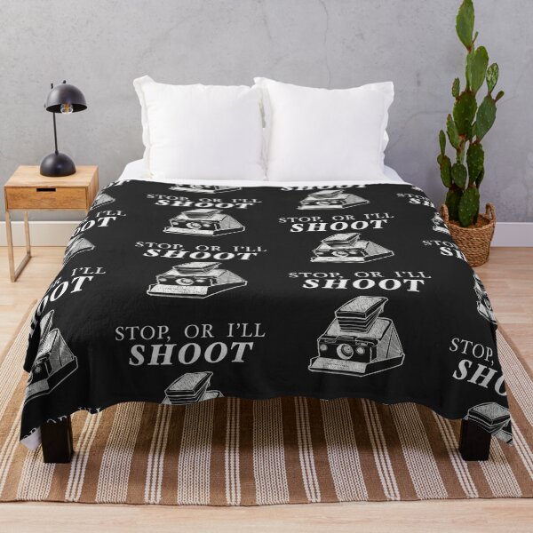 Item preview, Stop, Or I’ll Shoot (SX-70/White) designed and sold by art you cereal?!.