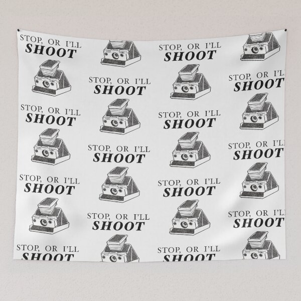 Item preview, Stop, Or I’ll Shoot (SX-70/Black) designed and sold by art you cereal?!.