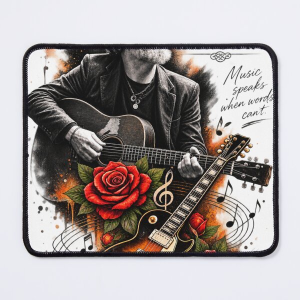 Item preview, glen hansard A bold and artistic tribute design inspired by Glen Hansard, combining guitars, roses, and musical notes in a dramatic rock inspired composition designed and sold by OSAMA MO.