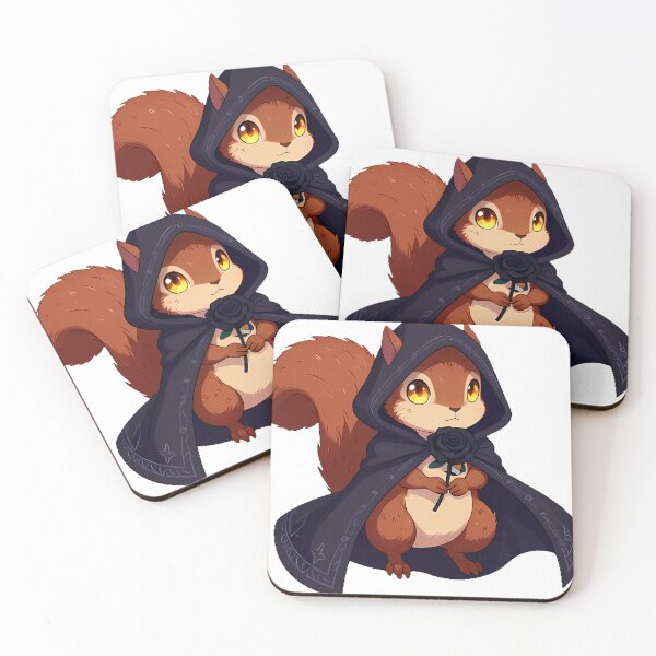 Item preview, Squirrel Reaper with Black Rose designed and sold by IllumeInk.