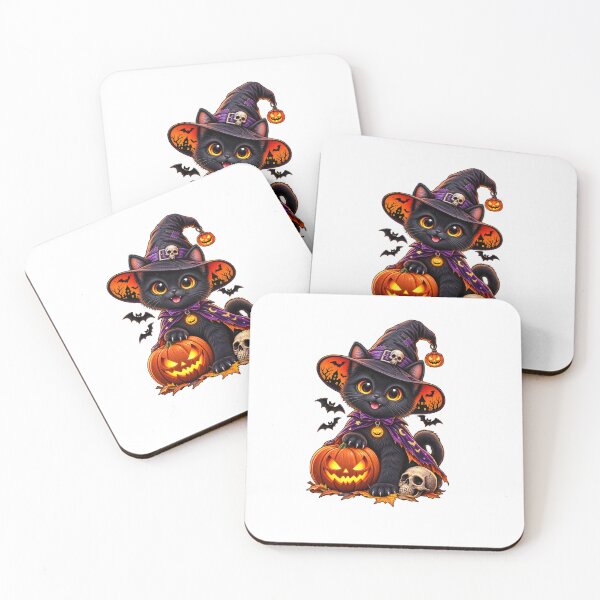 Item preview, Cute Spooky Cat – Halloween Witch Kitty designed and sold by treandsart.