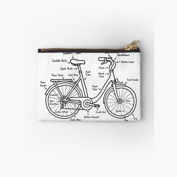 Item preview, Anatomy Of A Bicycle Diagram Cycling Parts Guide Illustration designed and sold by cutepid.