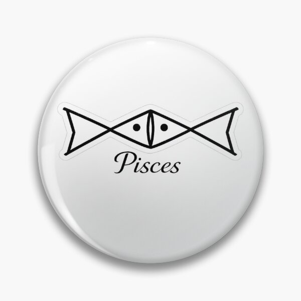 Item preview, Pisces zodiac sign in black and white modern design  designed and sold by wallartofmio.