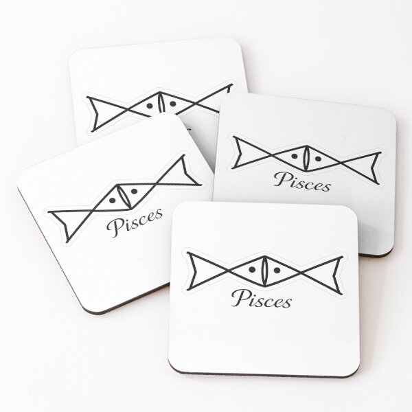 Item preview, Pisces zodiac sign in black and white modern design  designed and sold by wallartofmio.