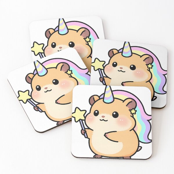 Item preview, Unicorn Hamster with Mini Star Wand designed and sold by pumsquare.