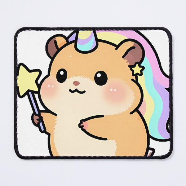 Item preview, Unicorn Hamster with Mini Star Wand designed and sold by pumsquare.